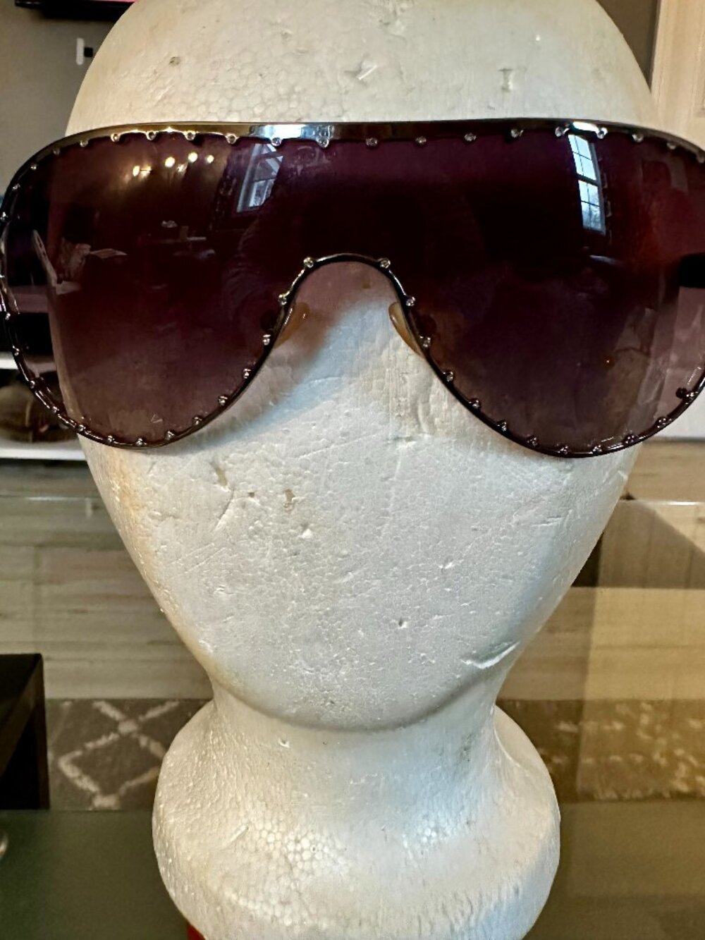 Authentic Vintage VALENTINO 5434S DCEO0 Y2K "Crystal Shield" sunglasses